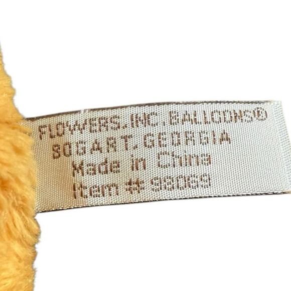 Flowers and Balloons Inc. Stuffed Duck Weighted Bottom Plushy Yellow Orange - Picture 6 of 6